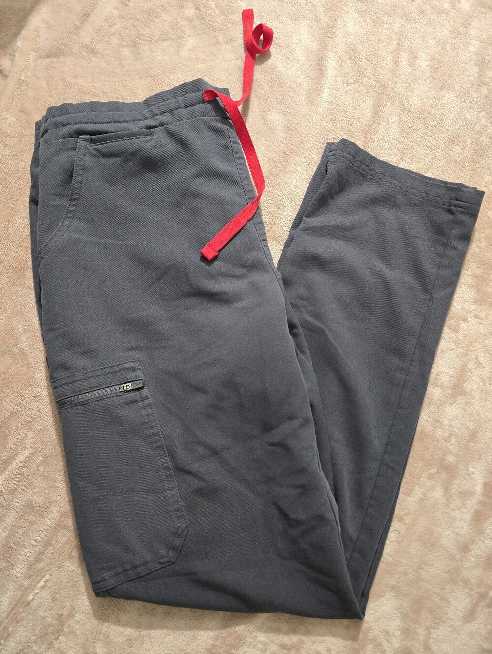 FIGS Charcoal Cargo Straight Leg Medical Scrubs Pants Size Medium